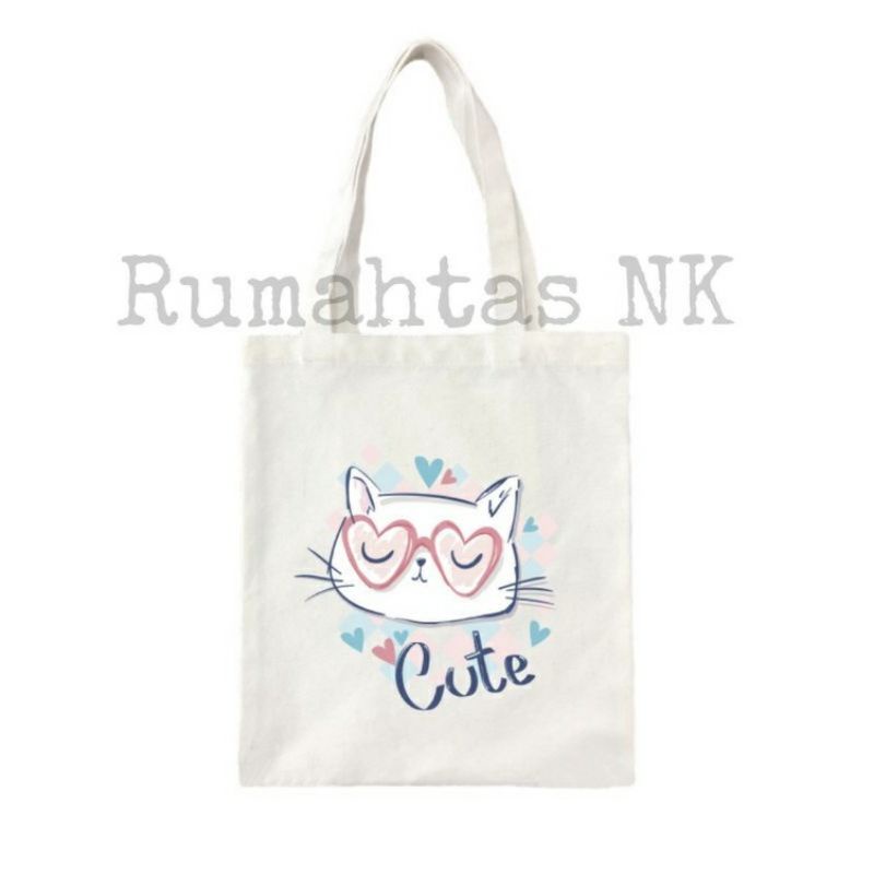 Arifirn Cute Cream NK - Tas Tote Bag Motif Lucu