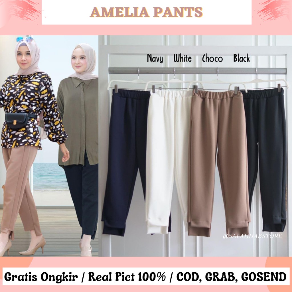 AMELIA SCUBA PANTS / CELANA WANITA / CELANA KERJA