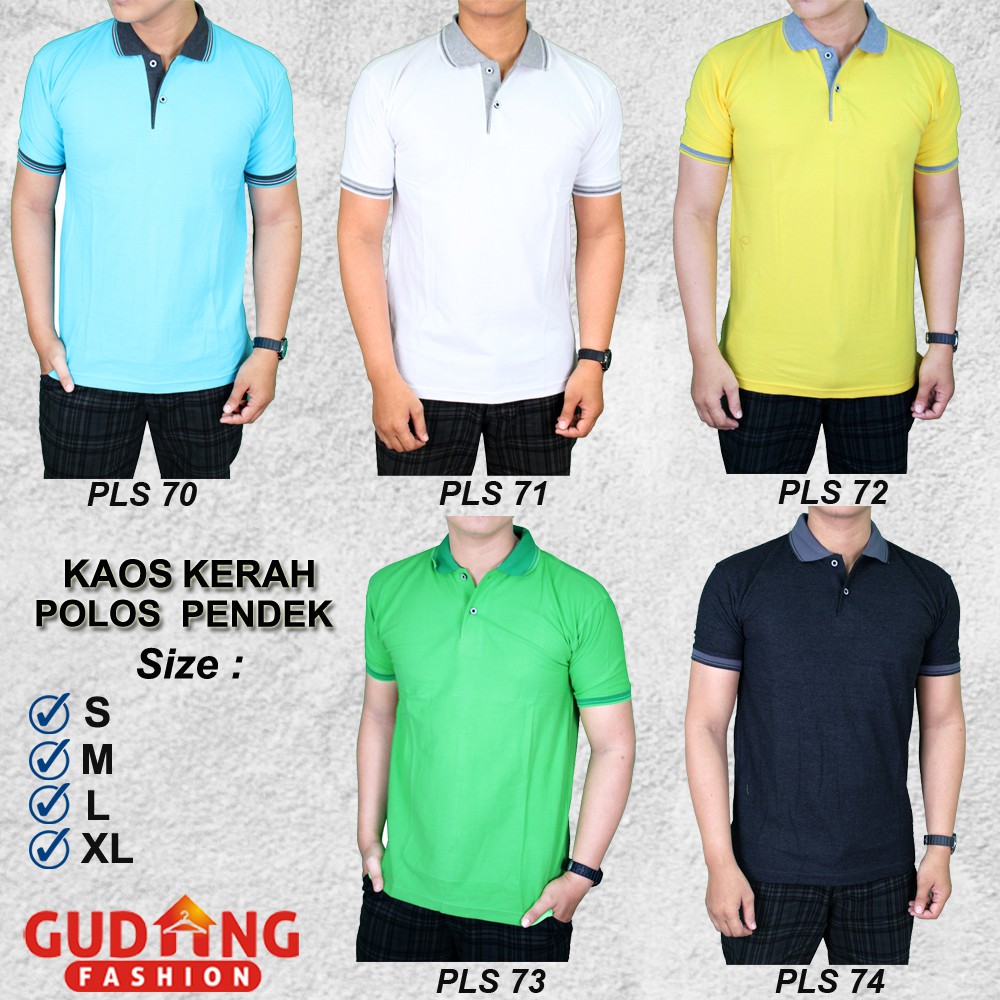 Polo Shirt Pria Kaos Berkerah Polos - PLS (COMB)