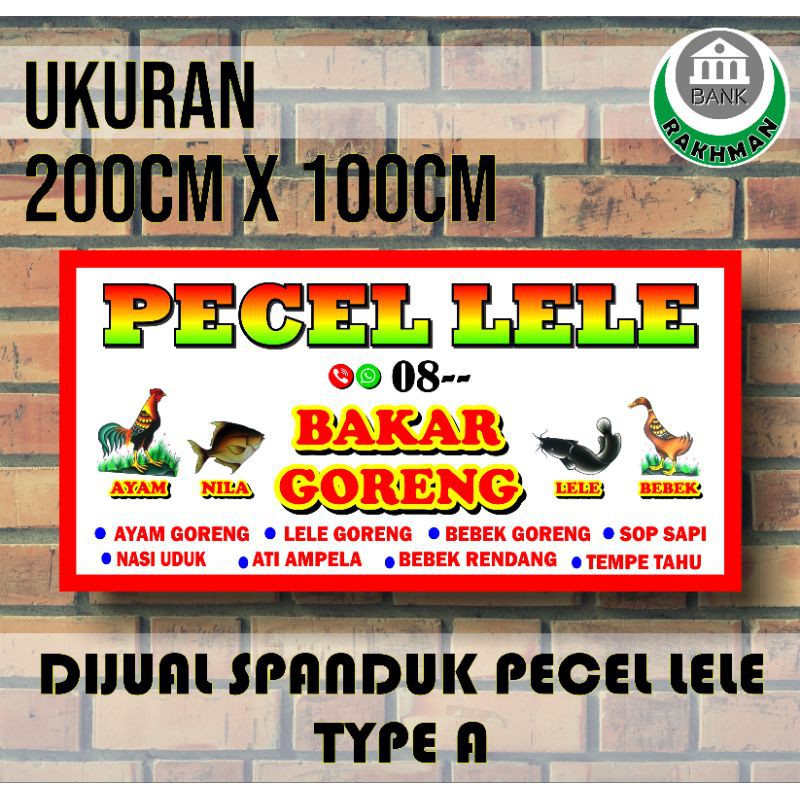 SPANDUK BANNER | WARUNG PECEL LELE | BAHAN FLEXI