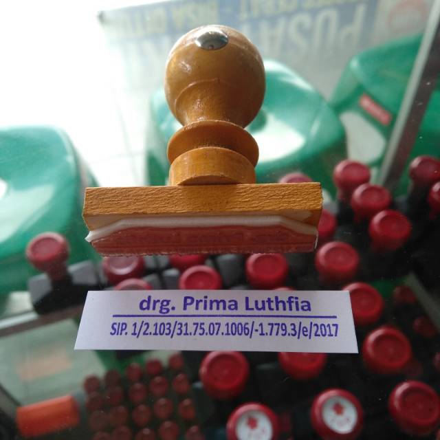 

Stempel Kayu Nama NIP SIP DOKTER