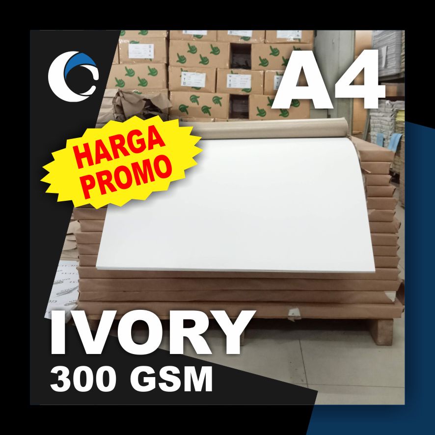 

KERTAS IVORY 300 GSM Uk [ A4 ] 21 cm X 29.7 cm( 50 LEMBAR )
