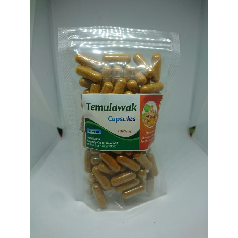 

TEMULAWAK kapsul herbal kemasan curah isi 100 penambah nafsu makan
