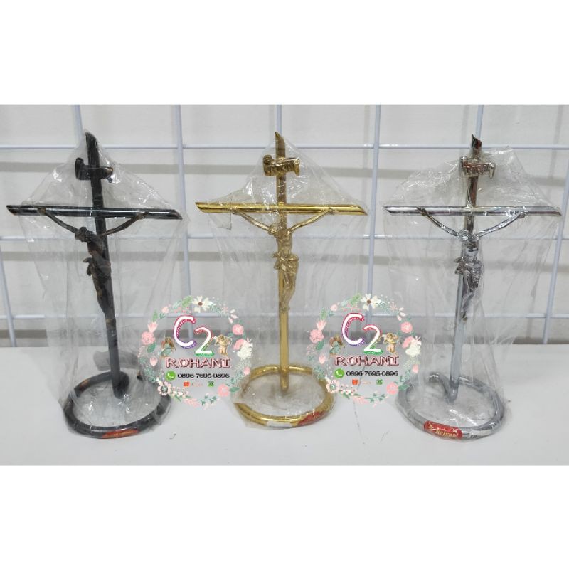 Salib Duduk Meja Lingkar Kecil - Salib Meja