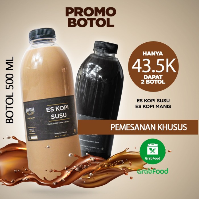 

OFFICIAL KADATUAN KOFFIE Signature Coffee Milk Botol 500ml & Original Black Coffee (Manis) 500 ml