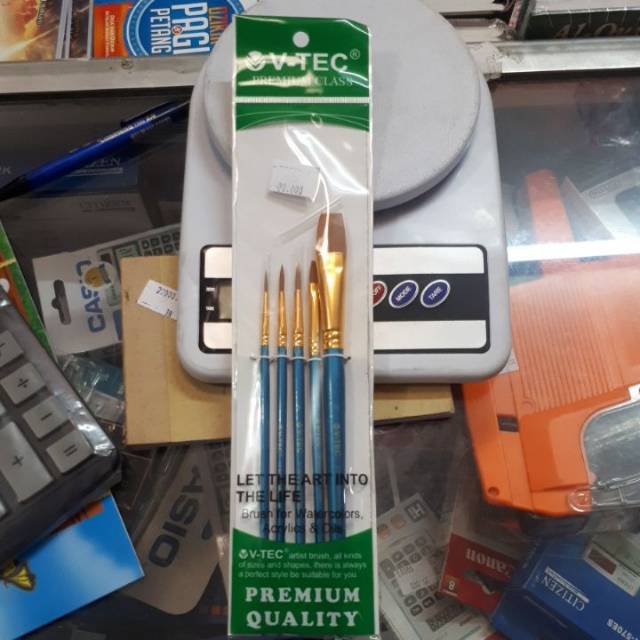 

Kuas 1 set v tec biru