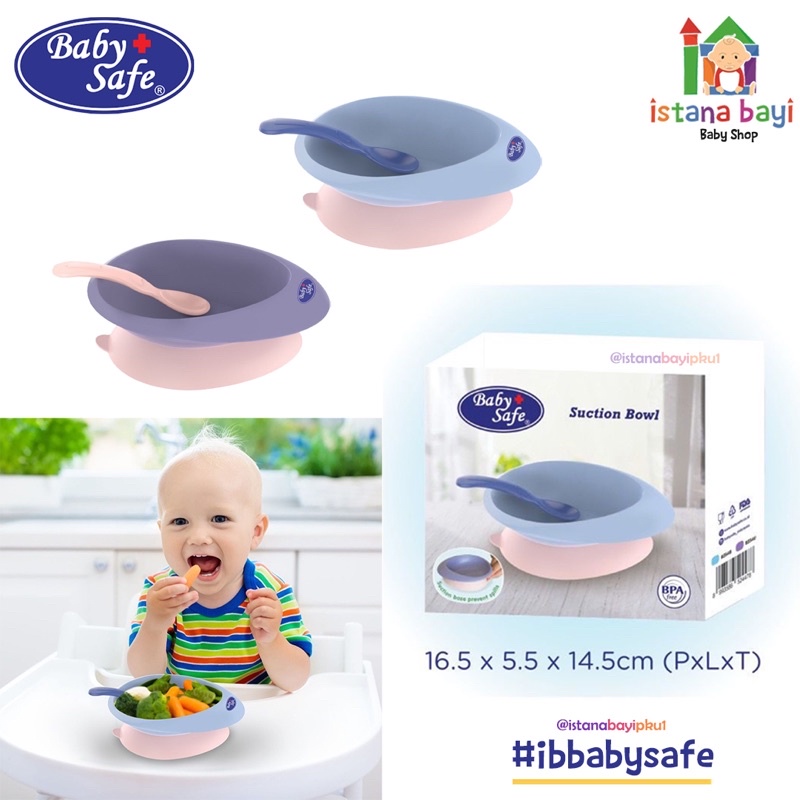 Baby Safe Suction Bowl With Spoon B354U/B - Peralatan makan bayi/mangkok bayi