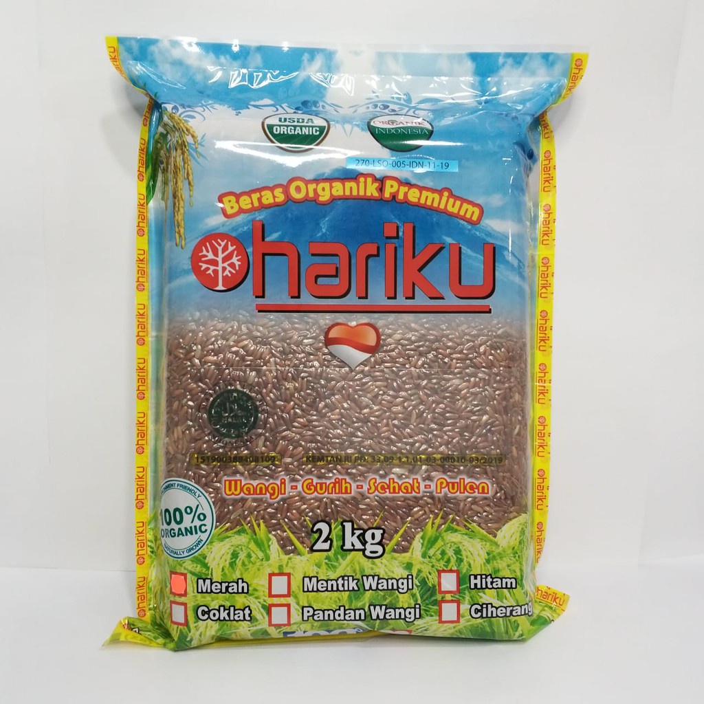 

Hariku, Organic Red Rice 2 kg (Beras Merah Organik)