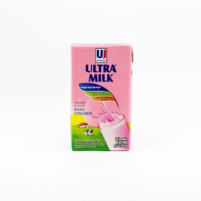 

Ultra Milk Susu UHT Rasa Stroberi 125ml