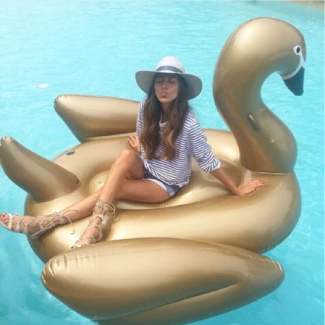 Gold Flamingo Floaties / Pelampung Angsa Gold