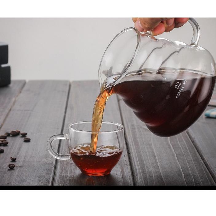 Server Kopi 600 ML - Coffee Maker Pot V60 Drip Kettle 6P6