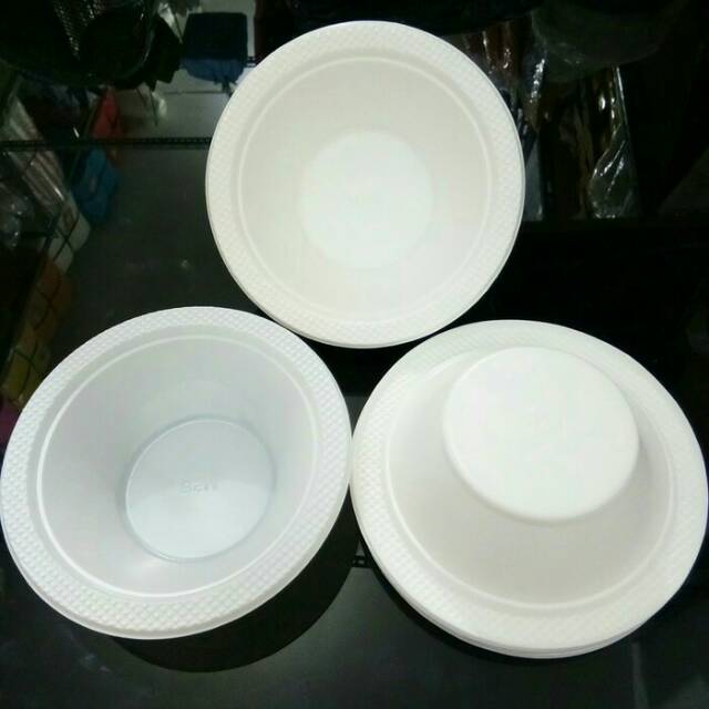 Jual Mangkok Plastik Tanggung Putih Susu Mk 6 Isi 50pcs Merek Bsm