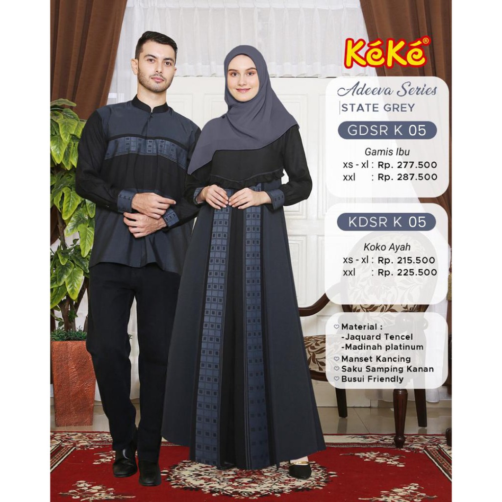 (booked) Keke Collection Adeeva Series State Grey