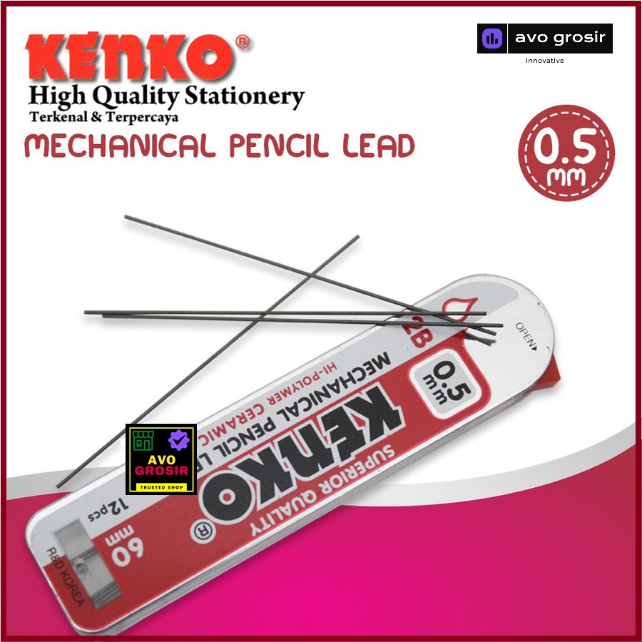

isi pensil mekanik 2B pencil lead good quality 0.5 mm