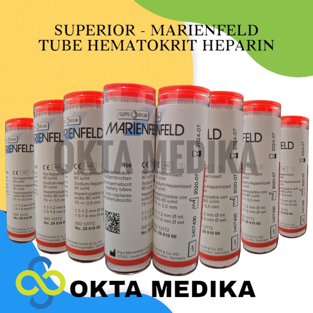 Tabung Hematokrit Heparin Marienfield