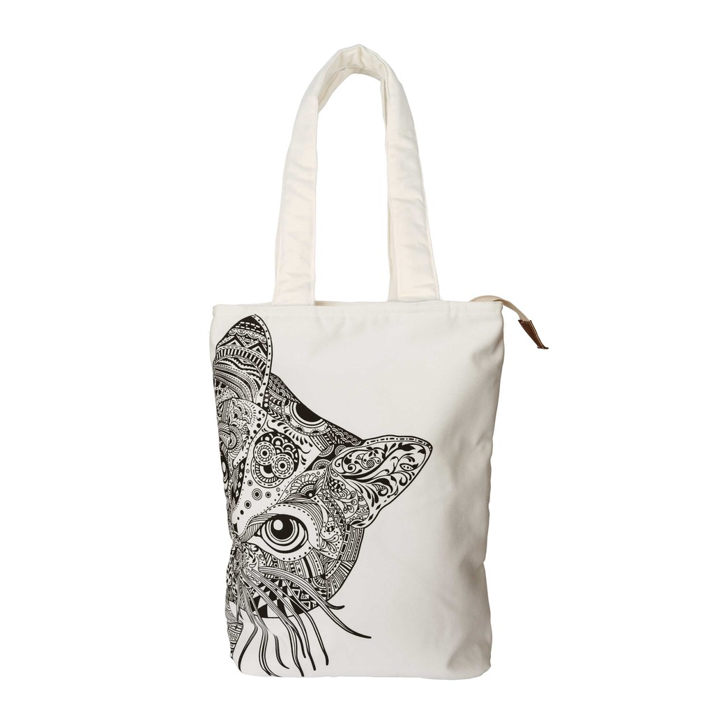 Tote Bag Kanvas Shy Cat