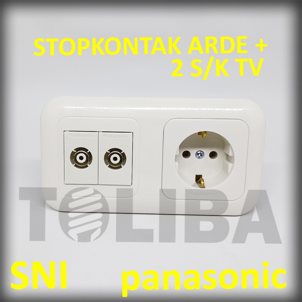 stopkontak arde non cp + stop kontak tv + s/k tv antena / 2 sk tv inbow ib panasonic sni