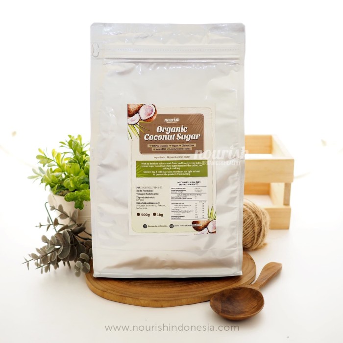 

uuttudd Nourish Indonesia, Organic Coconut Sugar 1Kg Fsfs201