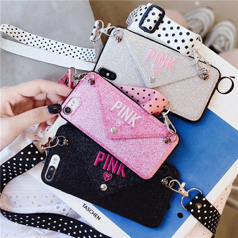 Case IPHONE 11 12 Pro Max 12 Pro 11 12 Casing Wallet + Tali Cantik Elegant Mewah