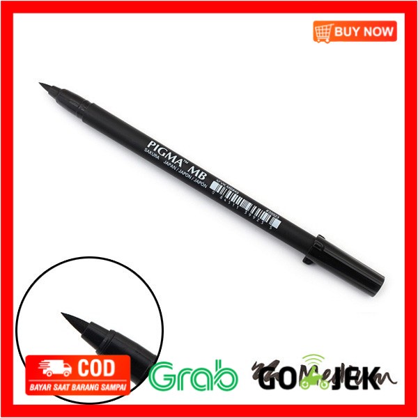 

(BISA COD) Sakura Pigma Professional Brush Pen - Medium - Black