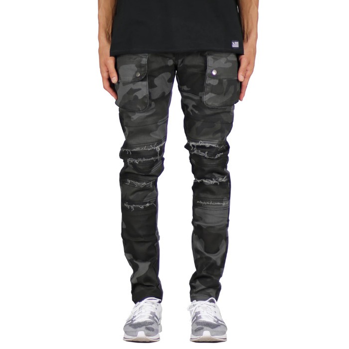 Hyperdenim Black Camo Cargo Pants 100% Authentic