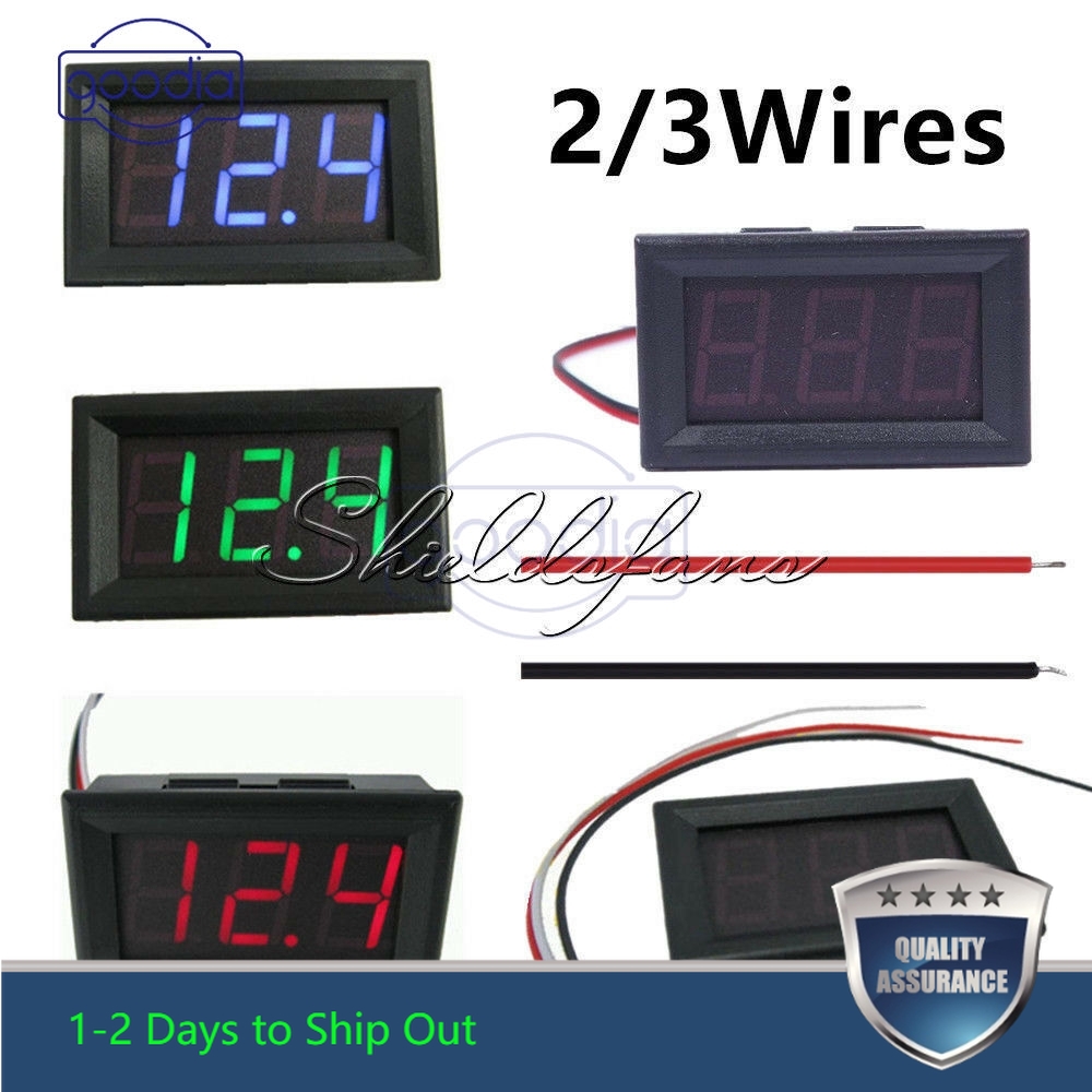 ღ[IN STOCK/COD]ღ 0.56&quot; 2/3 Wire DC4.5/4.7/5V-30V Voltmeter LED Display Volt Voltage Meter Panel