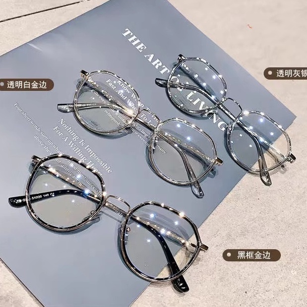 (Rowling (ka-84)Frame Kacamata Retro Terbaru Poligonal Tidak teratur Wanita Pria Import anti Radiasi Blue Light Kacamata Fashion