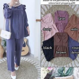baju setelan milly set rayon//ONE SET MILLY SET RAYON CRINCLE //SETELAN RAYON WANITA TERBARU 2021 KE