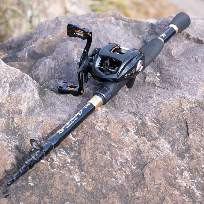 pancing casting satu set bc teleskopik antena drag 10 kg reel camry sougayilang