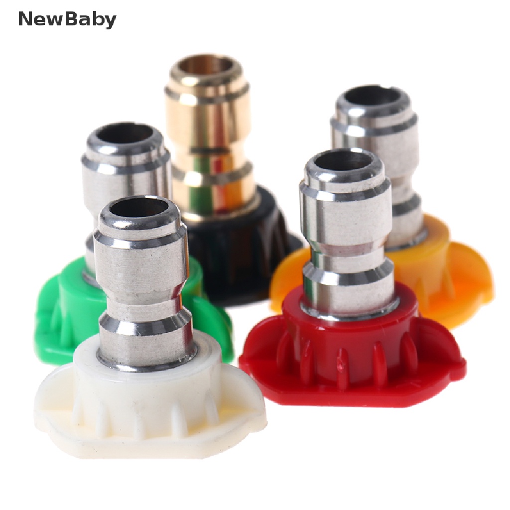 Newbaby 5pcs Nozzle Spray Tekanan Tinggi 1 / 4 &quot;Quick Connect