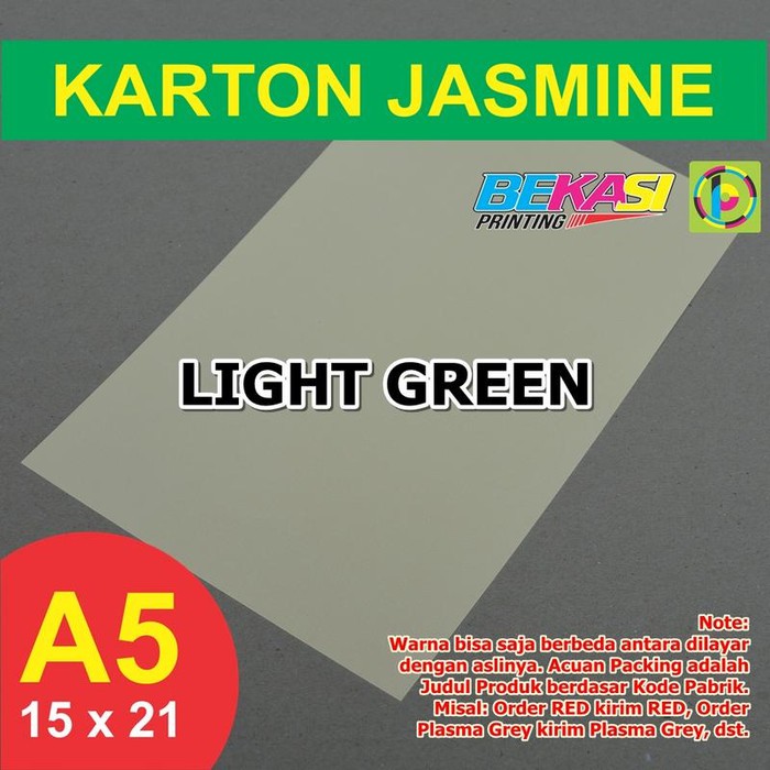 

Order Langsung Kertas Karton Jasmine A5 - LIGHT GREEN Murah