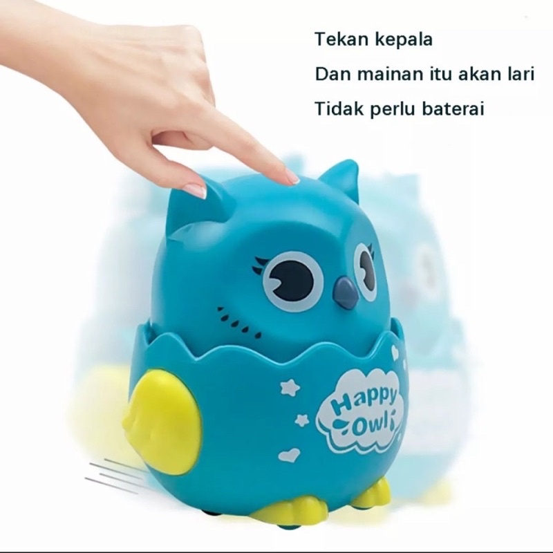 Mainan Anak Robot OWL Burung Hantu Jalan Tanpa Baterai