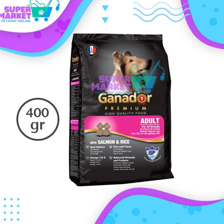 

[KODE PRODUK S8SWY9699] PROMO GANADOR Adult Salmon & Rice 400gr Exp 12/2022