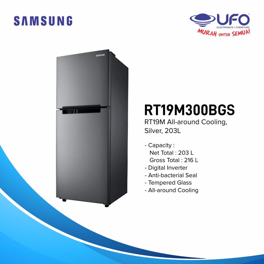 SAMSUNG RT19M300BGS Kulkas 2 Pintu Inverter Shopee Indonesia