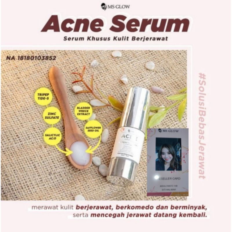 MS GLOW ACNE SERUM | ACNE SERUM MS GLOW ( UNTUK KULIT BERJERAWAT)