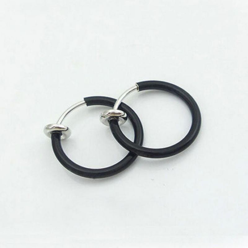 Anting Titanium Anti Karat Model Korea Unisex Tanpa tindik