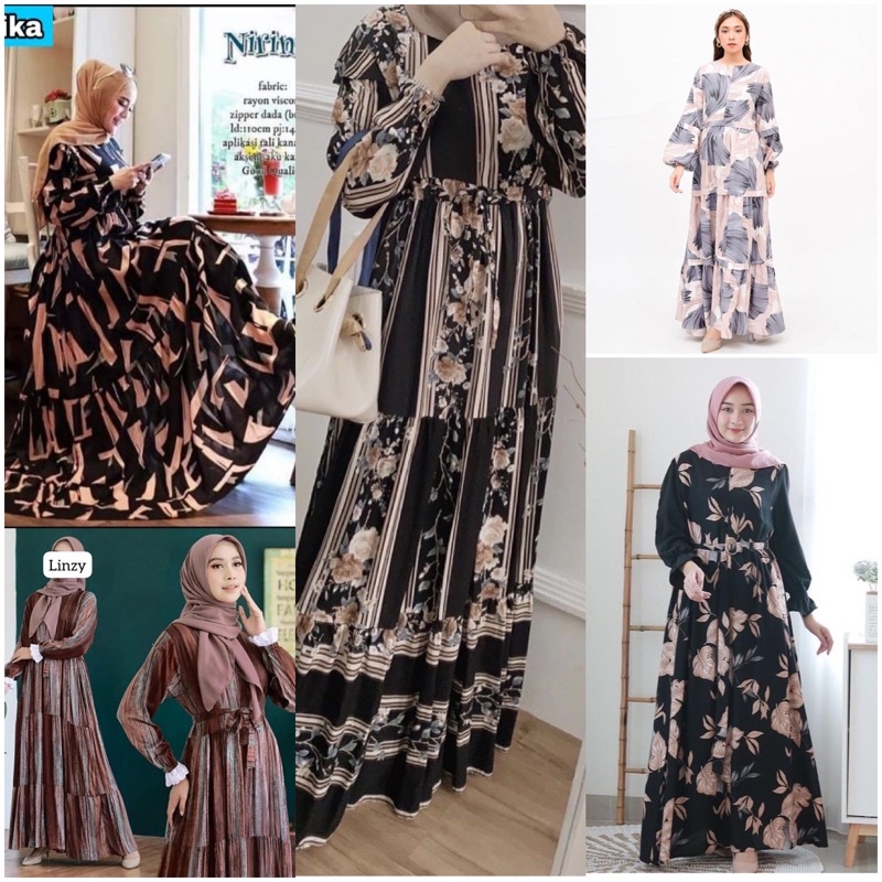 GAMIS RAYON VISCOSE PREMIUM / GAMIS RAYON / HOMEY DRESS 20 MOTIF/ 1 KG