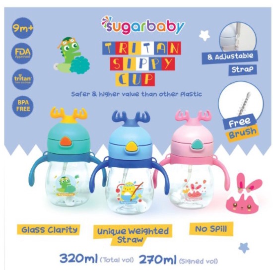 Sugar Baby Tritan Sippy Cup 270ml Botol Minum Cangkir Gelas Anak