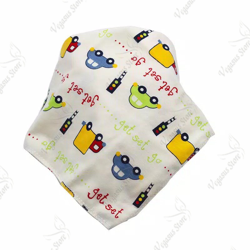 Celemek Bayi Slaber Perempuan Laki Laki 1pcs Untuk Makan Bayi Motif Lucu Slabber Segitiga Tatakan iler-Vegasus Store (COD)