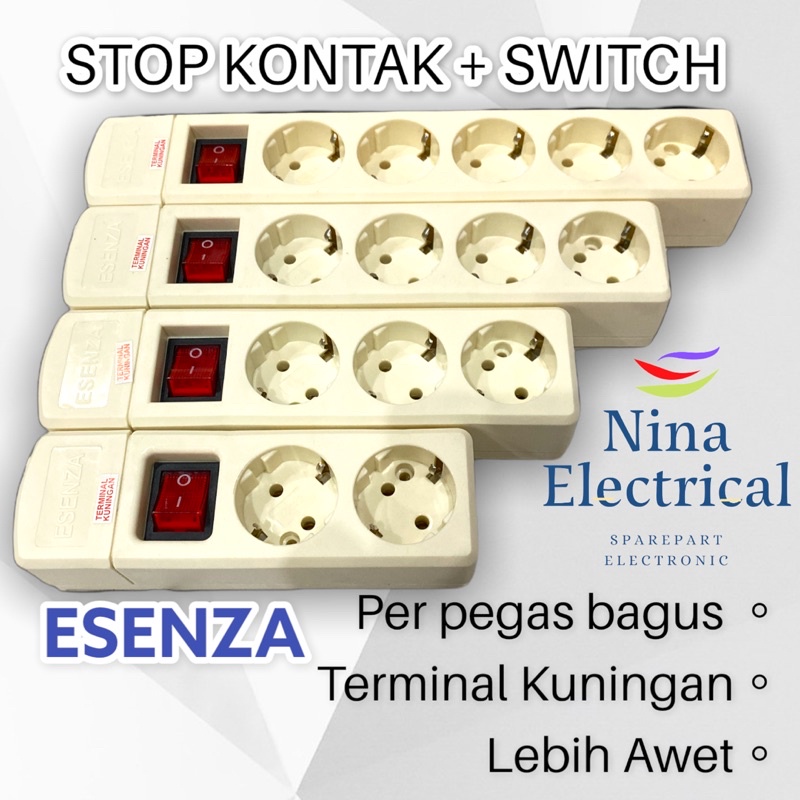 STOP KONTAK ARDE ESENZA + SWITCH ON OFF (PEGAS BAGUS EMPUK)