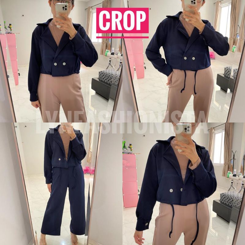 BLAZER WANITA CASUAL KANCING TEBAL/GIA