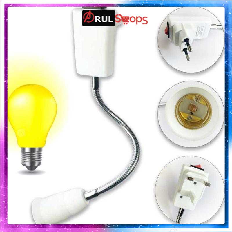 MING&amp;BEN Adapter Ekstensi Bohlam E27 EU Plug 20cm - SN3851