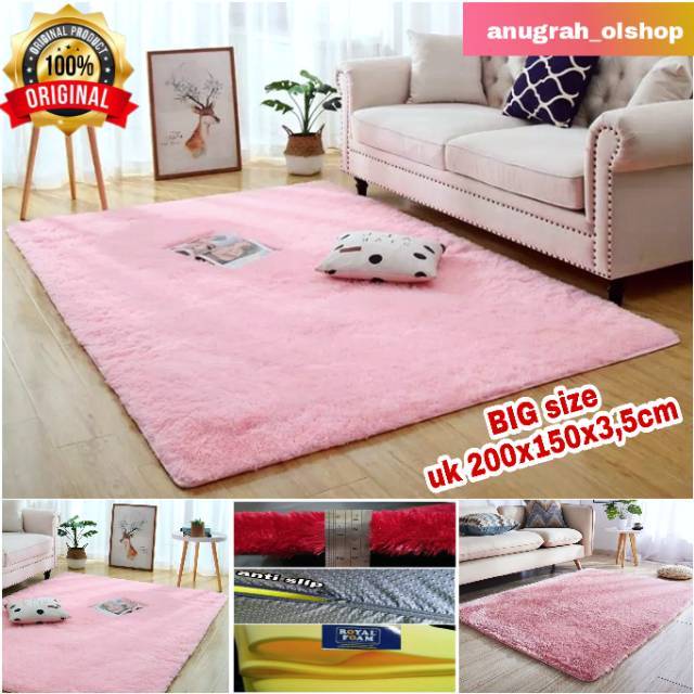 Karpet bulu empuk uk 150x200x3,5cm | Shopee Indonesia