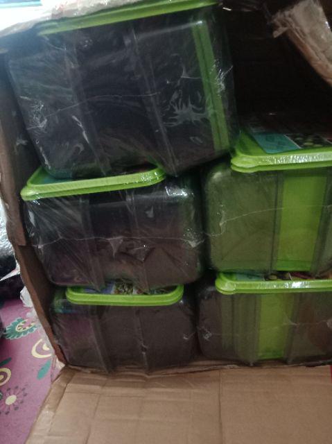 Calista Otaru Smoke Isi 14 Pcs (7 Set) / Toples Plastik / Tempat Makanan / Container / Warna Hijau