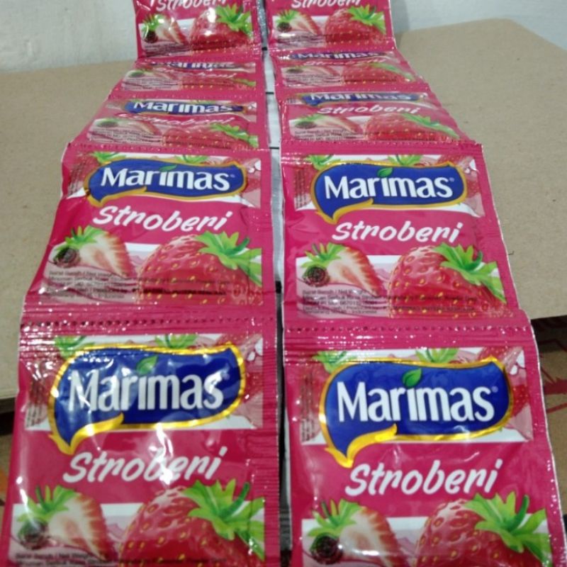 

MARIMAS RASA STROBERI (1 renceng 10 sachet )