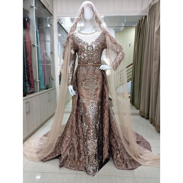 baju koto gadang moderen/gaun nikah moderen.