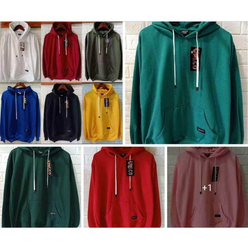 SWEATER HOODIE POLOS CEWEK / SWETER POLOS MERAH / JAKET PRIA /SWETER HUDI POLOS