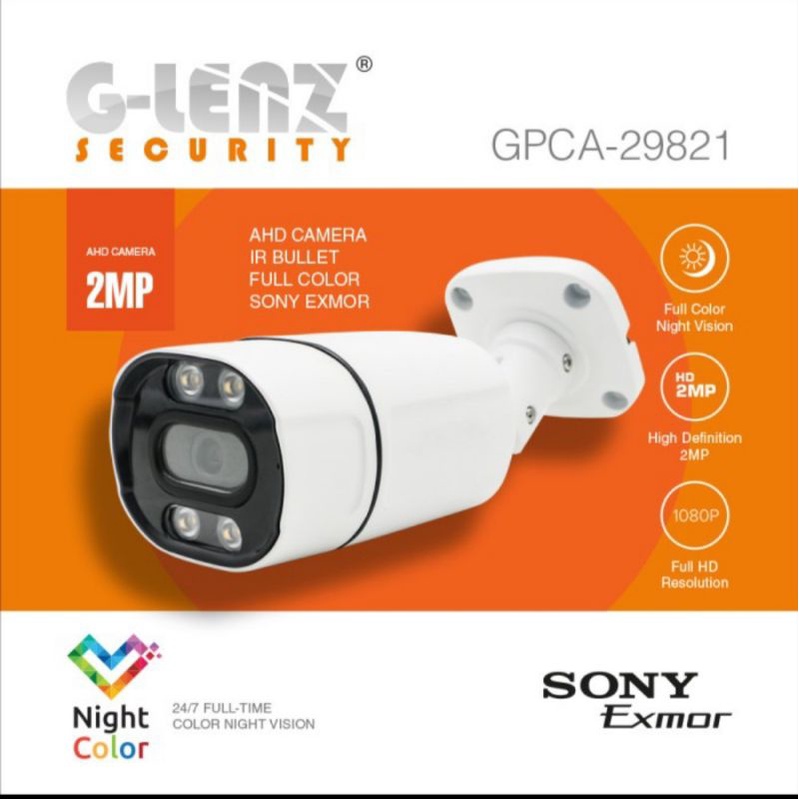 GLENZ CCTV HD 2MP OUTDOOR NIGHT COLOR TECT - CAMERA GPCA 29821