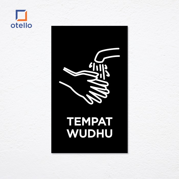 Otello Laser - Tempat Wudhu Sign Board Acrylic rint UV Signage Penanda Nama Ruangan