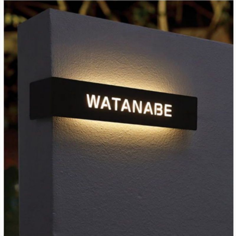 NOMOR RUMAH MODEL SIKU, NOMOR RUMAH BOX L LED, NOMER RUMAH AKRYLIC BOX, BOX AKRILIK NOMOR RUMAH.